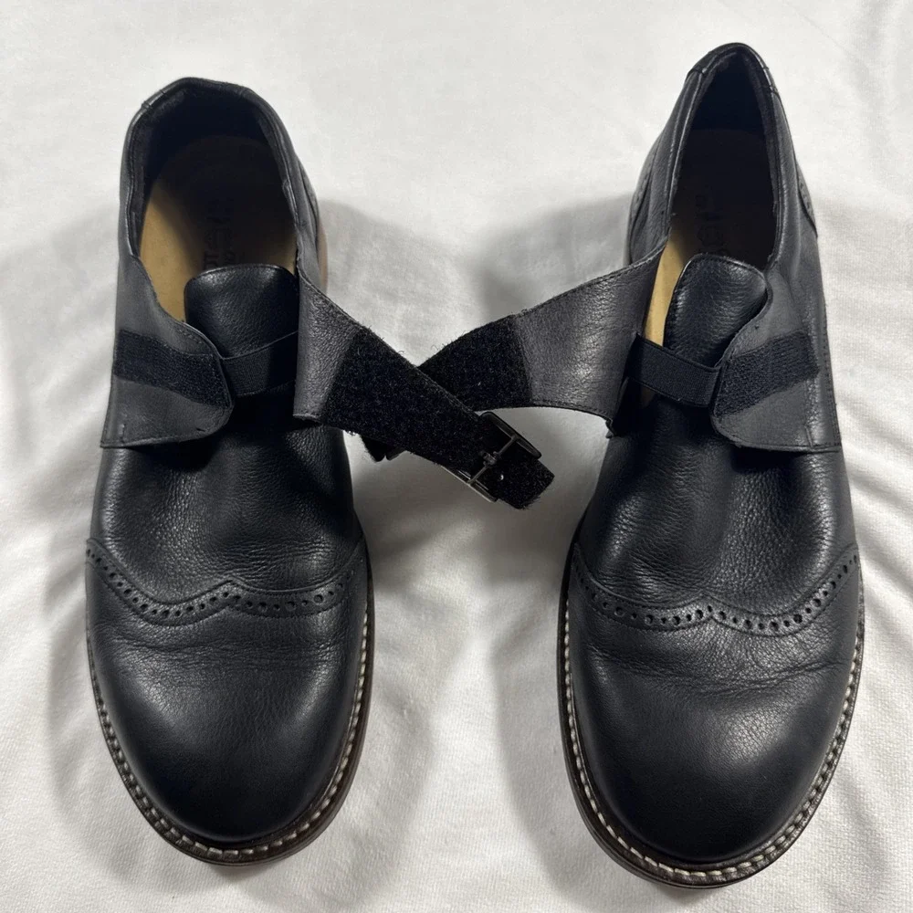 NAOT Shoes 43 EU/US 10 Black Evidence Faux Buckle Strap Oxford‎ Israel Made